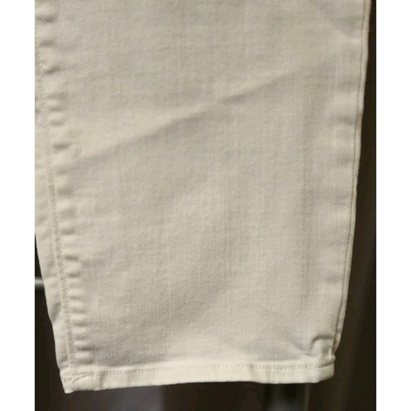 Lands End Women's White Mid Rise Straight‎ Leg Denim Jeans 8 - Picture 6 of 9